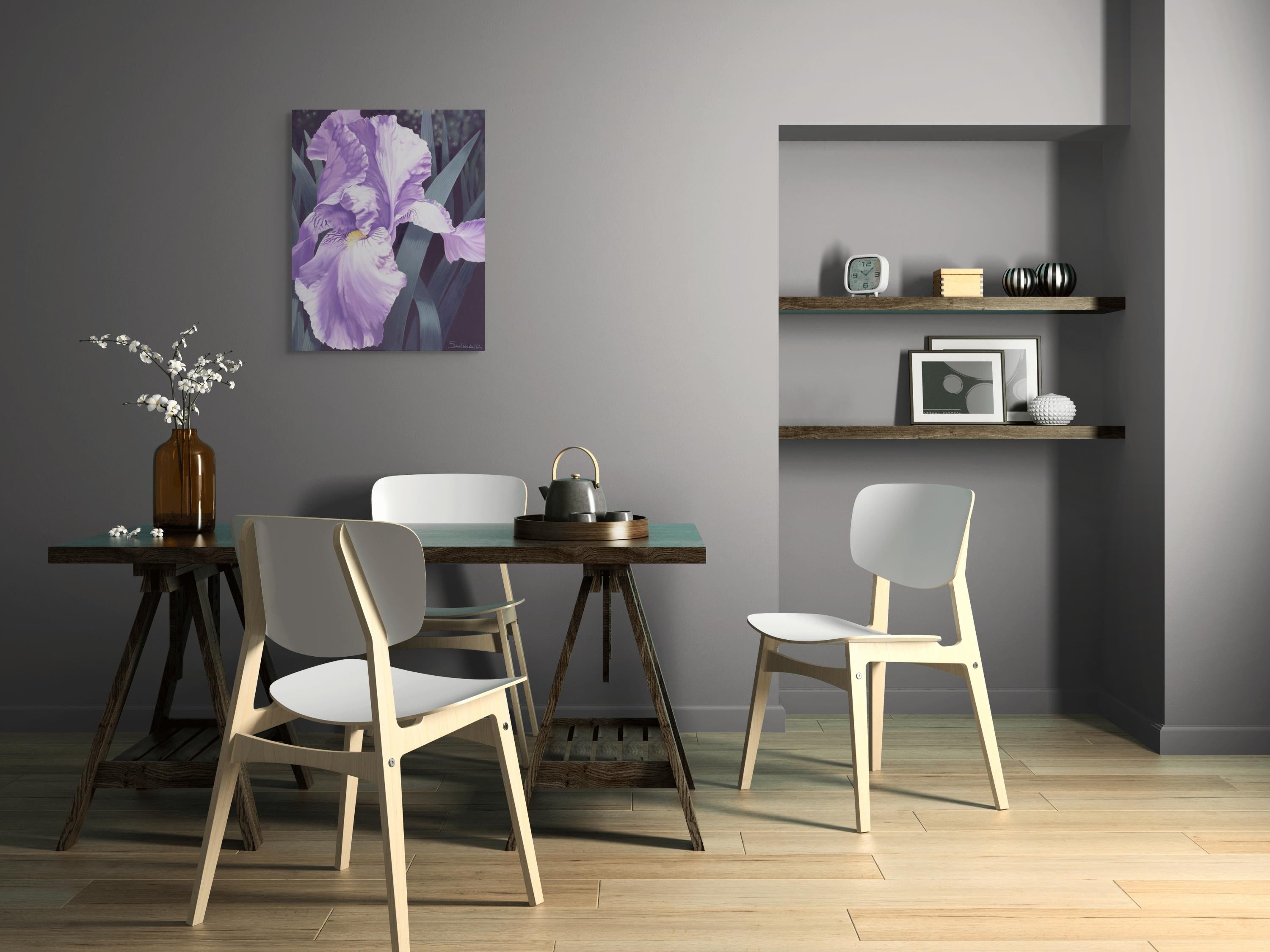 Iris II (Iris) - Réalisme Painting par Sarah van der Helm