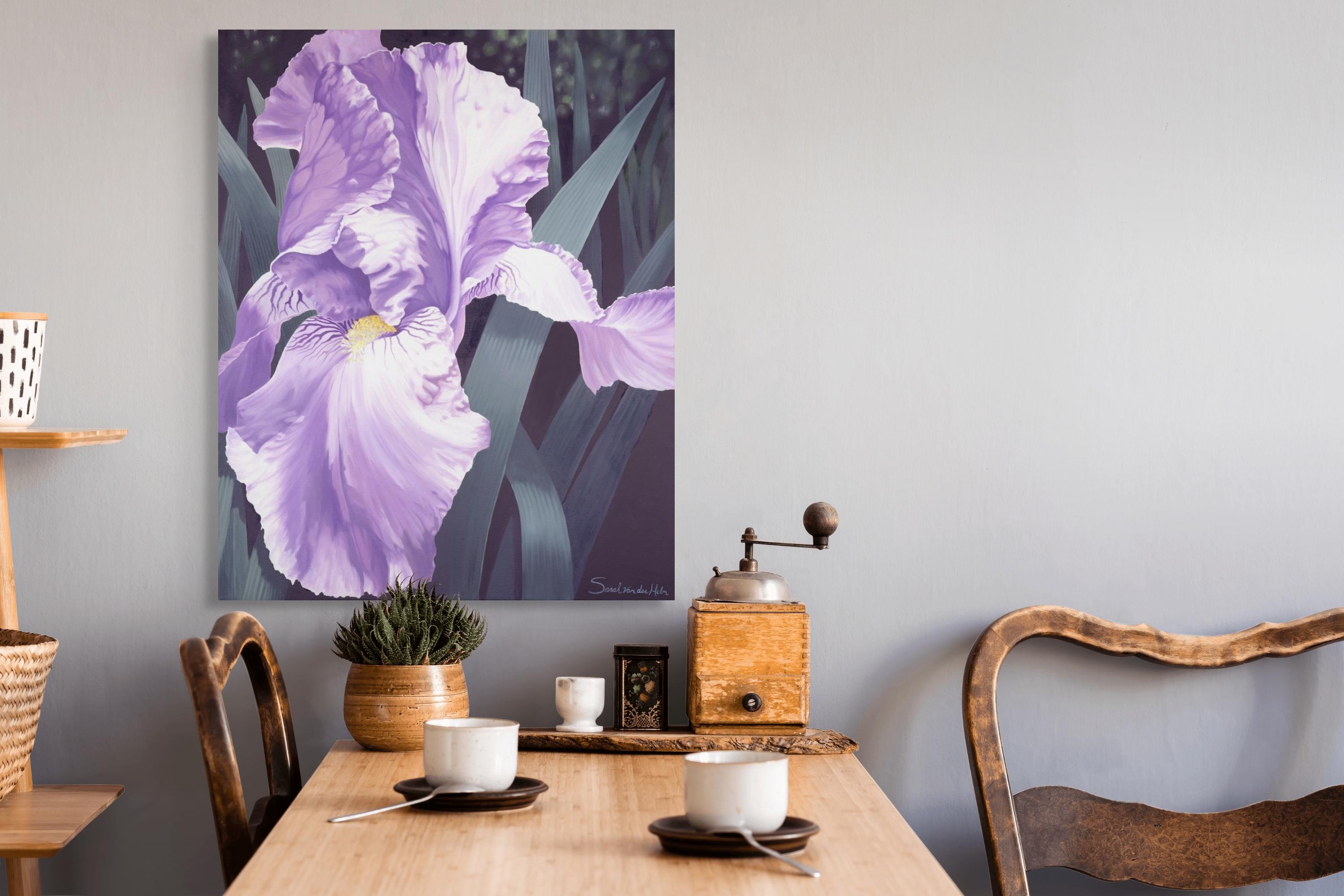 Iris II (Iris) - Gris Figurative Painting par Sarah van der Helm