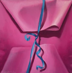 "Pacchetto rosa" - Pittura a olio su pannello cullato