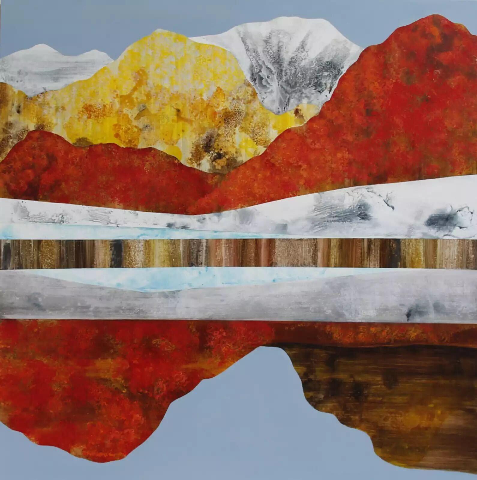 Sarah Winkler Landscape Painting - Reddish Woodland
