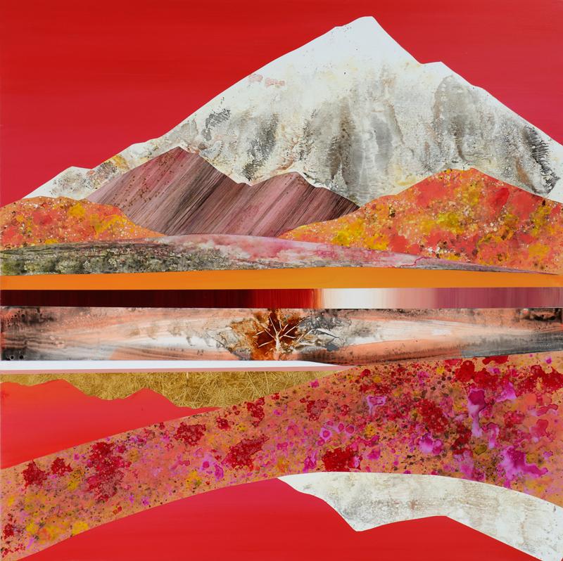 Landscape Painting Sarah Winkler - Sky rouge occidental