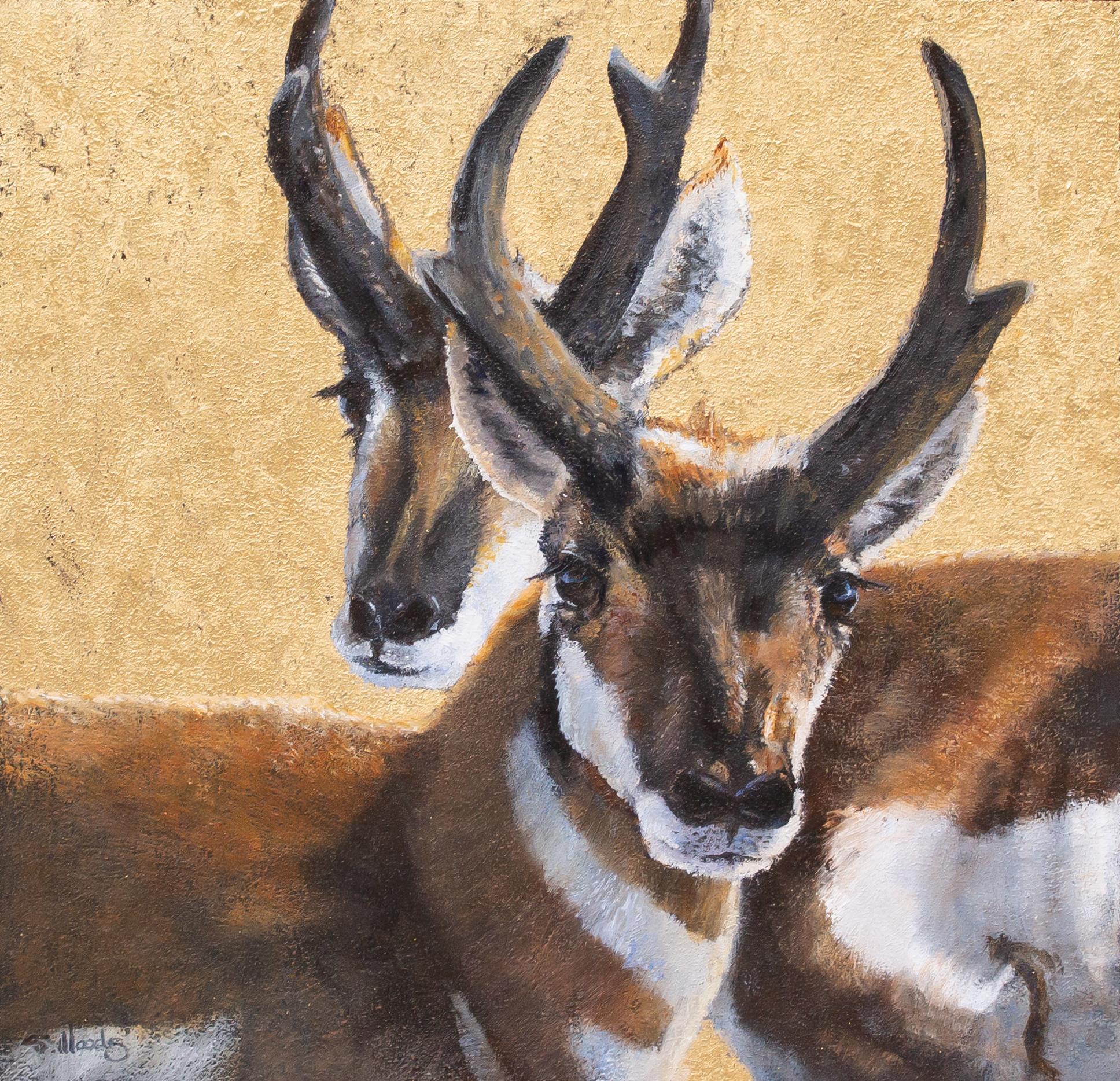 Astrazione di antilope - Painting di Sarah Woods