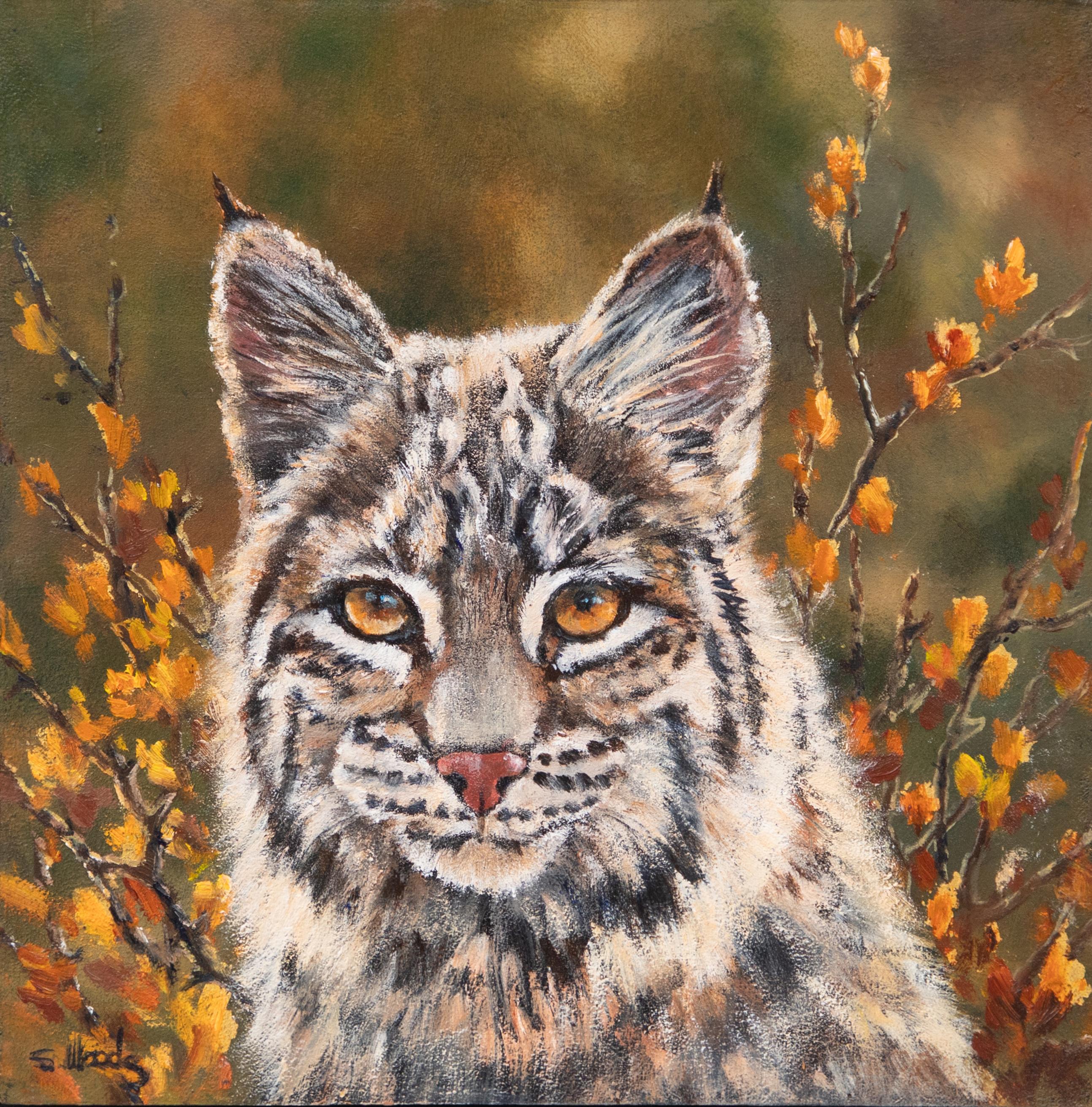 Die Augen im Bernstein – Painting von Sarah Woods