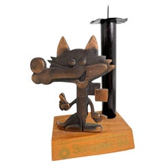Figura di mascotte dei Giochi Olimpici Invernali di Sarajevo 1984 Candeliere Vintage Yugoslavia