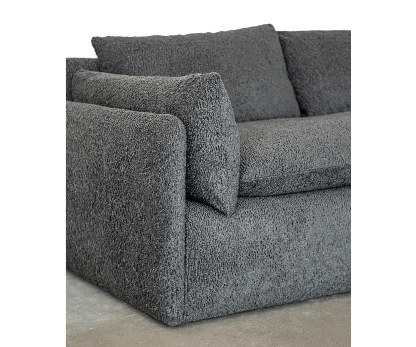 Contemporary Saramony Sofa Bed in Grey Shearling