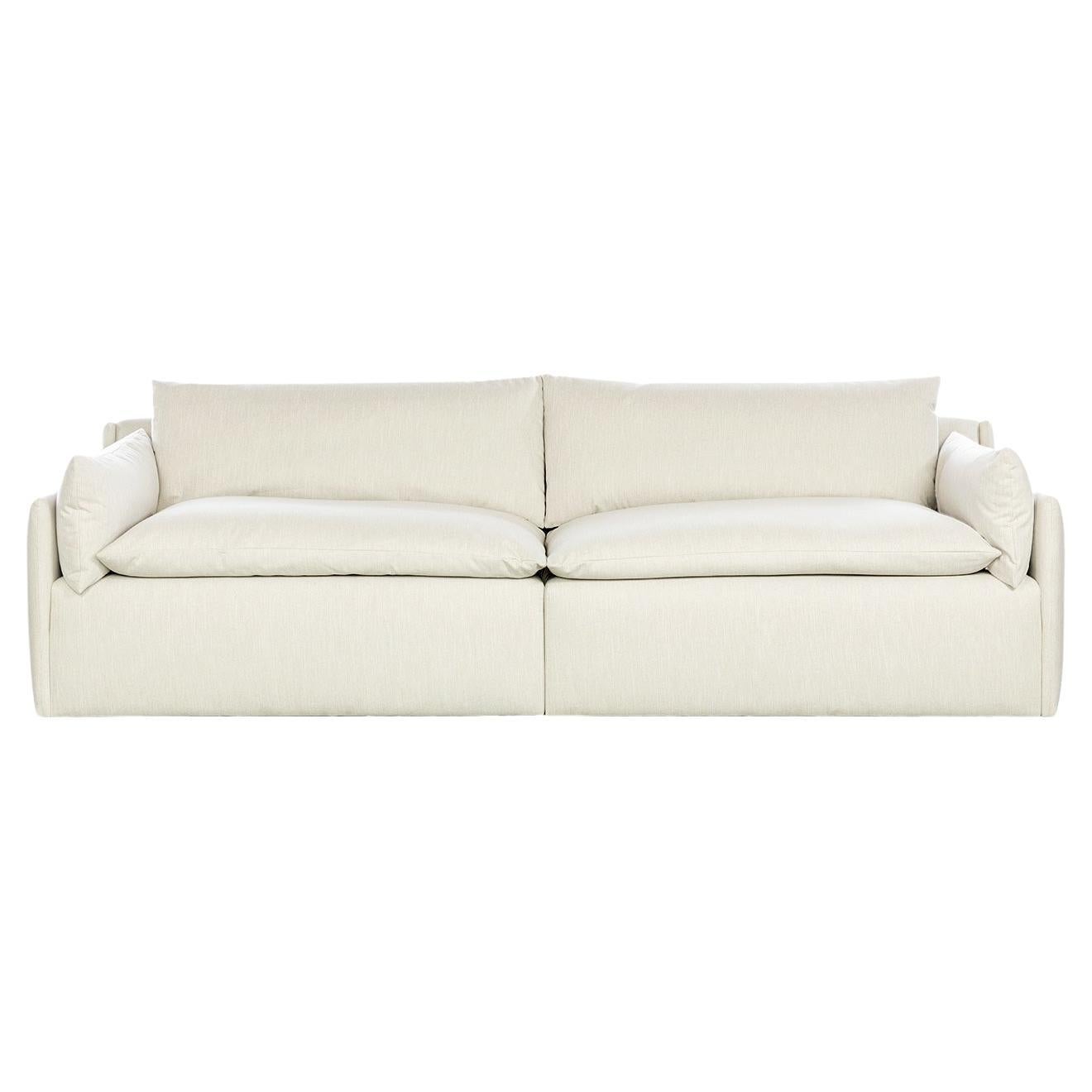 Saramony Sofa with Feather Seat and Back Cushions  For Sale