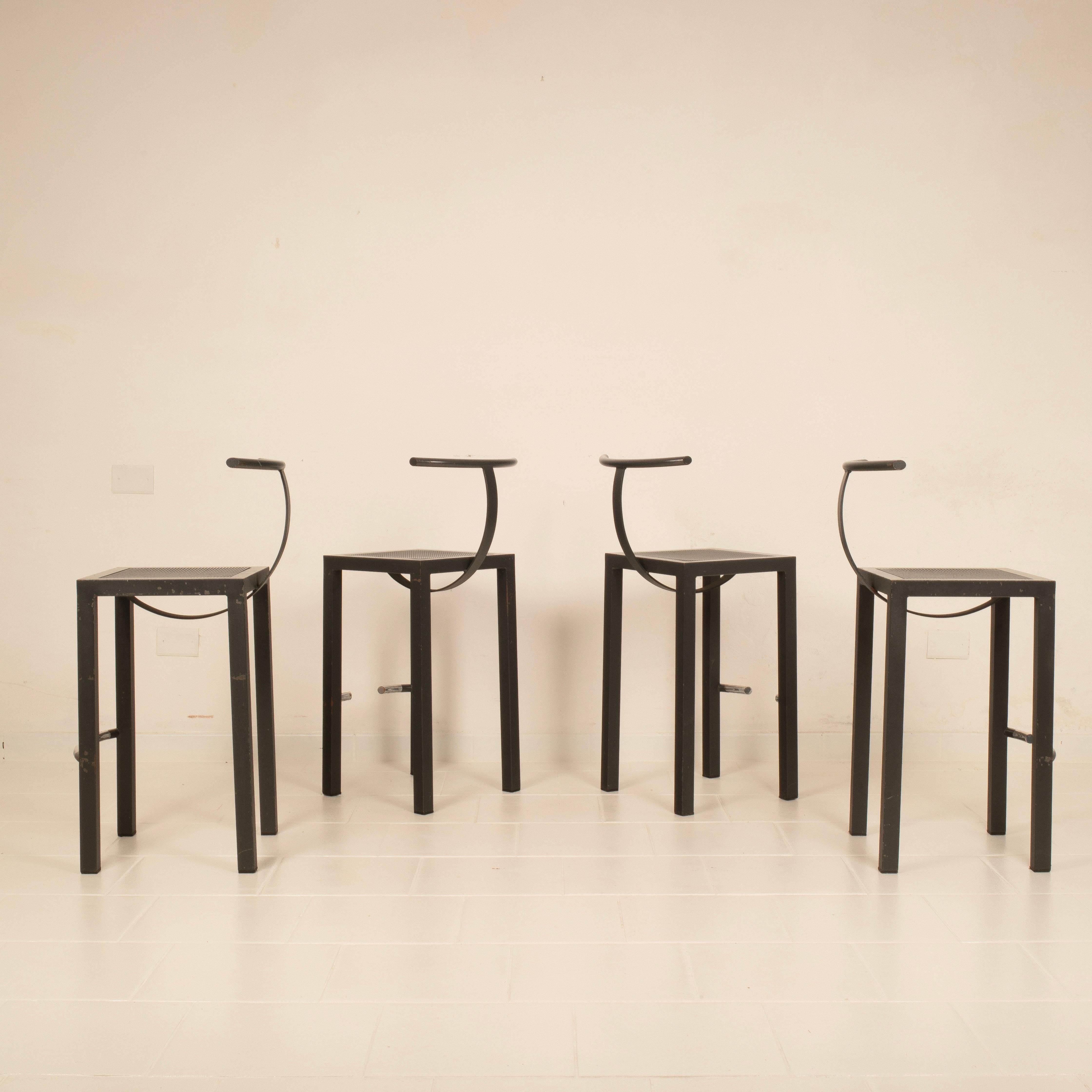 Steel Sarapis Stools by Philippe Starck for Driade For Sale