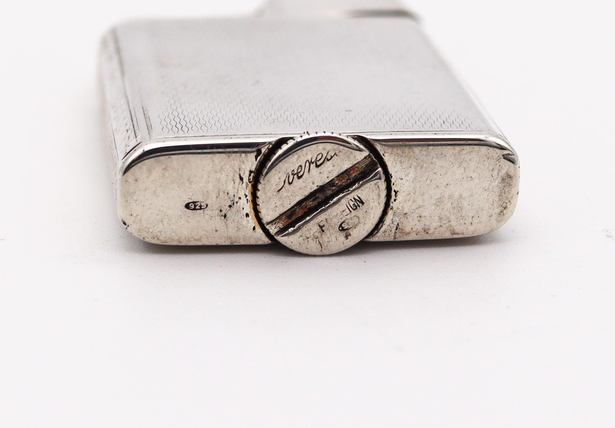 A petrol lighter designed by Sarastro

This is a beautiful petrol pocket lighter, created in Pforzheim Germany by the Sarastro Industries Company, back in the late 1929. This lift-arm style pocket lighter is the popular Everest short model, crafted