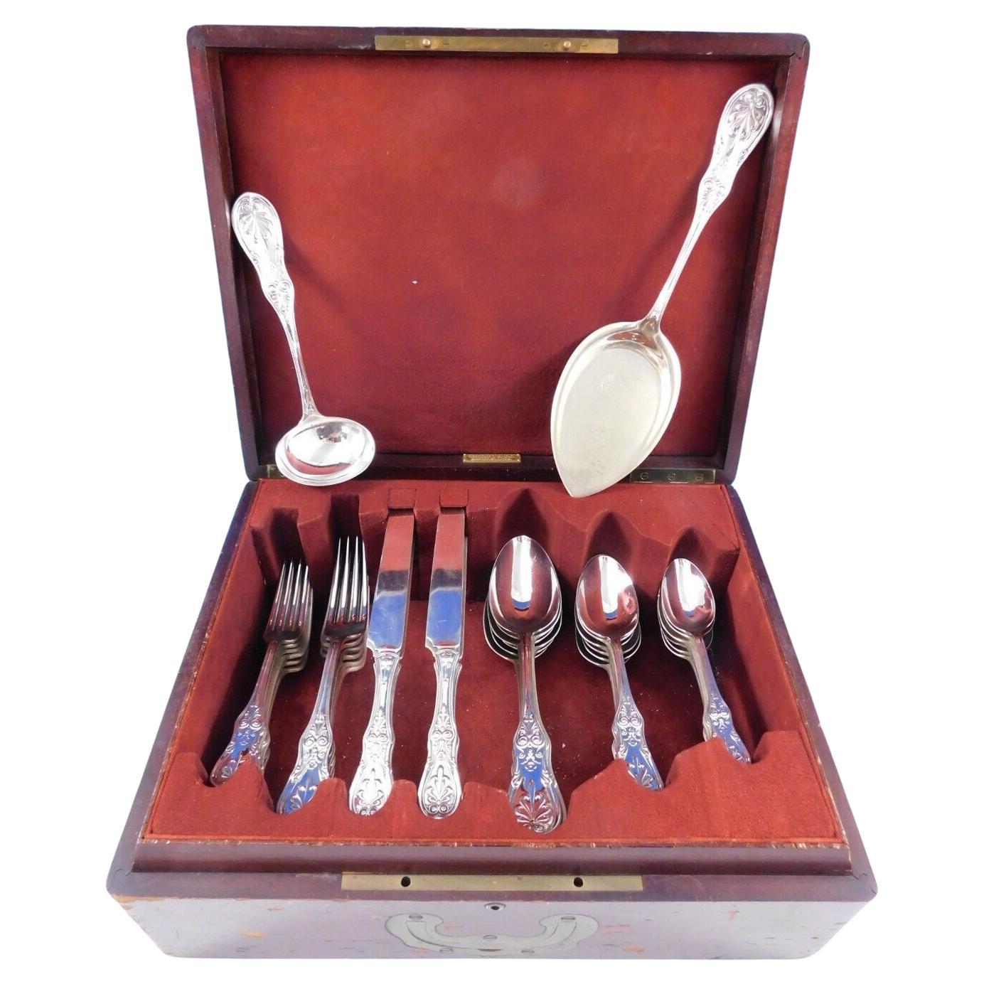 Saratoga by Tiffany Sterling Silver Flatware Set Service 38 Pieces Fitted Chest For Sale