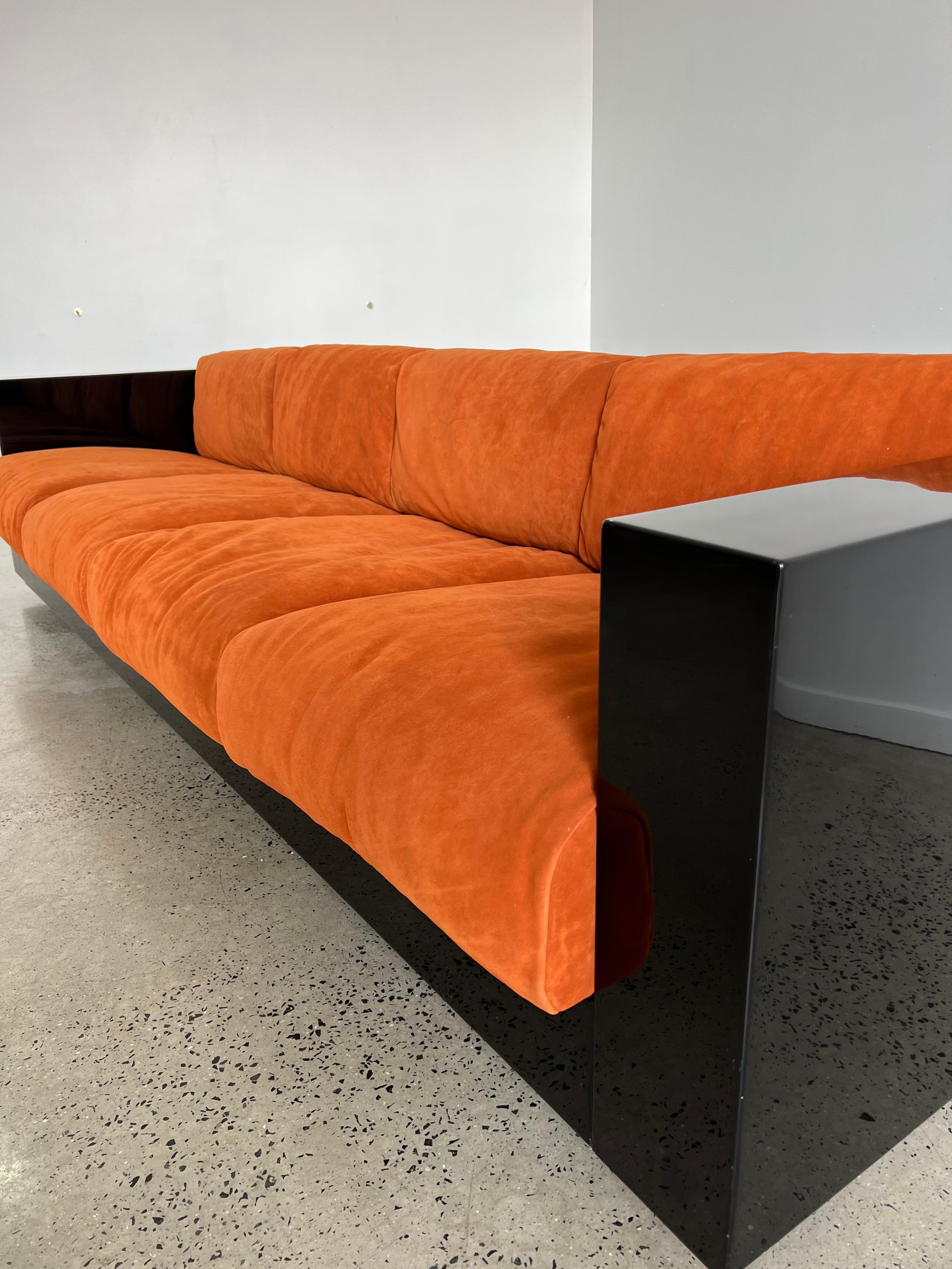 Lacquered Saratoga Sofa by Massimo and Lella Vignelli for Poltronova 1970s