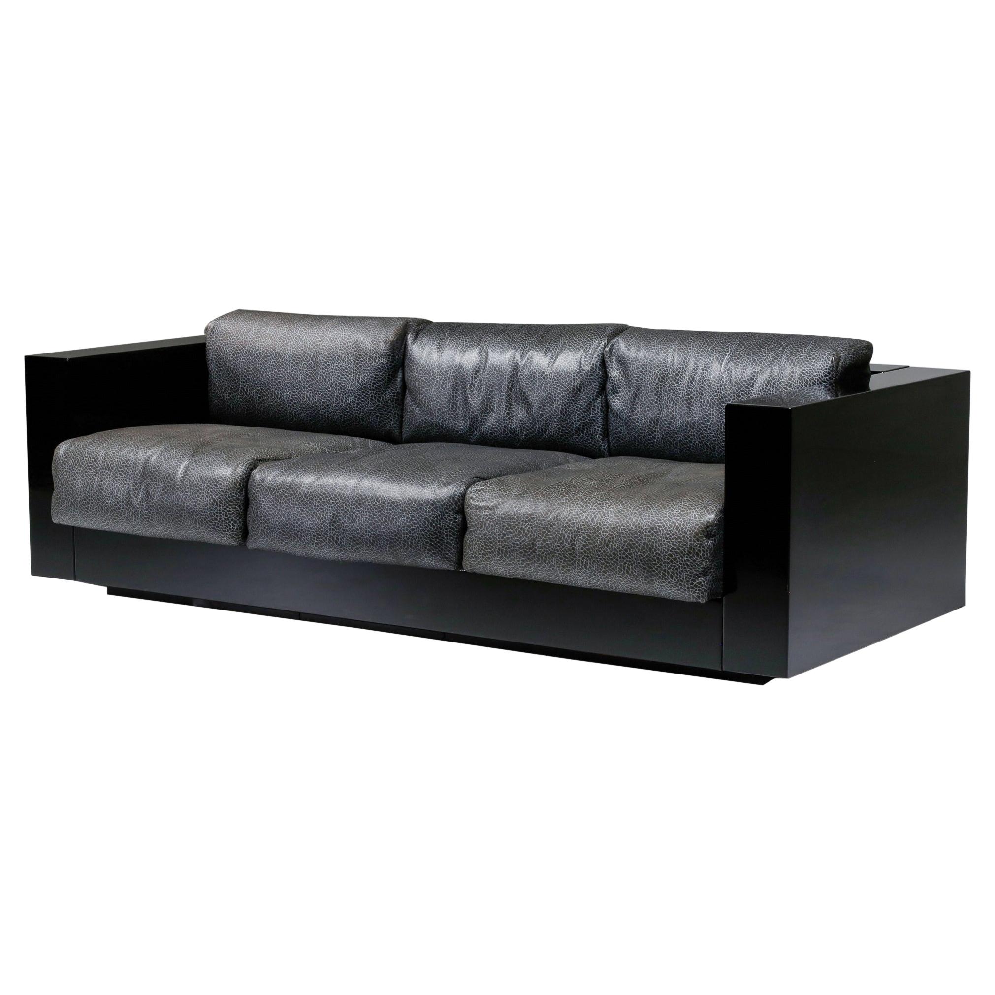 Large Leather Baseball Glove Sofa for Poltronova, 1970s For Sale at