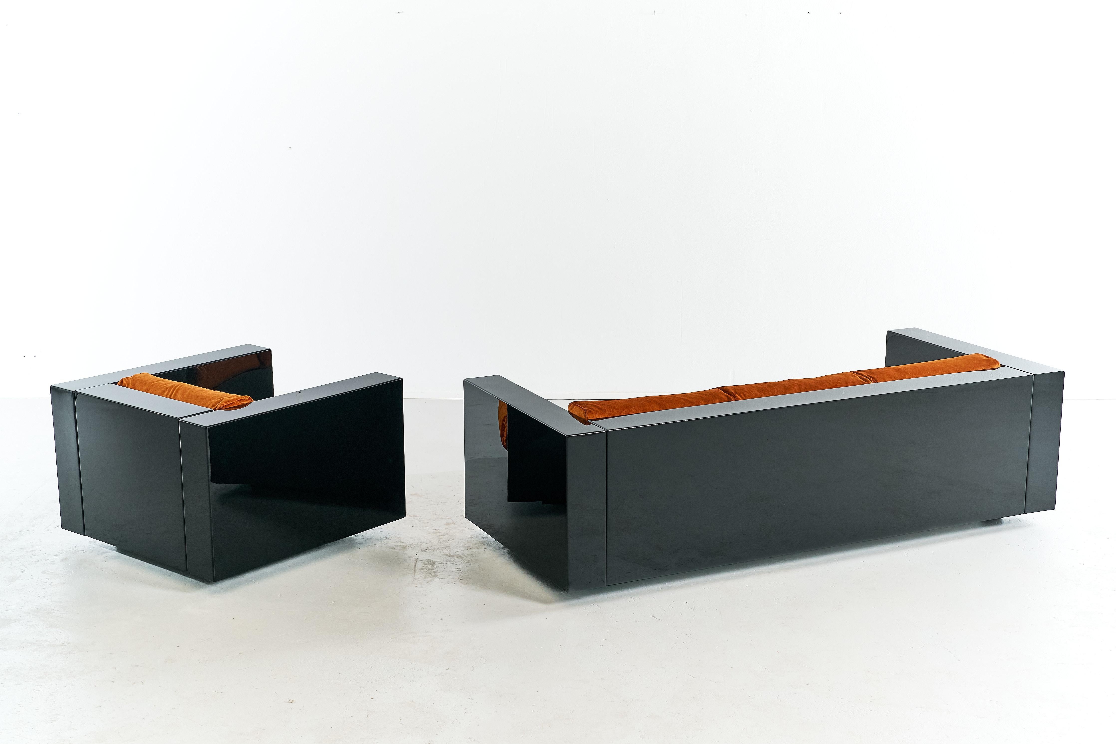 Mid-Century Modern Ensemble de canapés Saratoga par Massimo et Lella Vignelli pour Poltronova, Italie, 1968 en vente