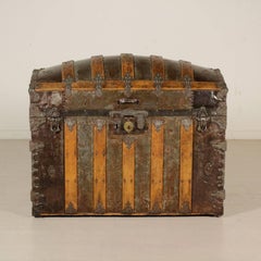 Saratoga Trunk Chromed Metal Wood, USA, Third Quarter of 1800