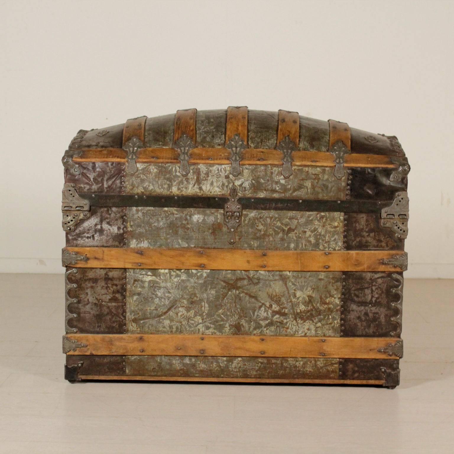 Saratoga Trunk Chromed Metal Wood, USA, Third Quarter of 1800 1