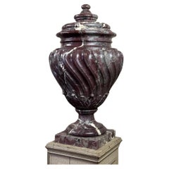 Saravezza Marble Basin The Spiral Fluted Body Topped With A Lid