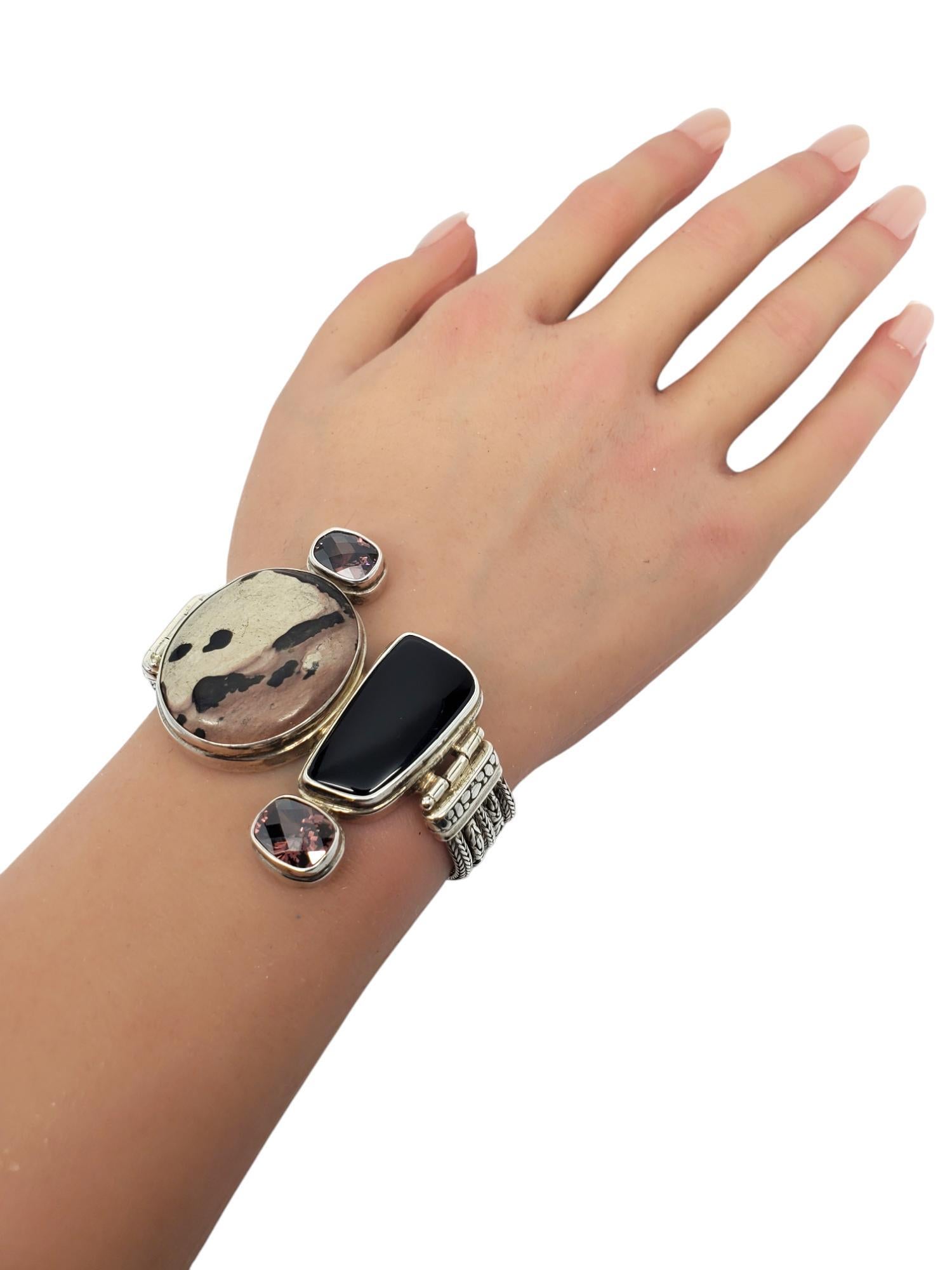 Bracciale multi gemme in argento sterling Sarda #19576 in vendita 4