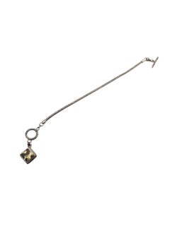 Sarda Sterling Silver Yellow Stone Braided Toggle Bracelet #20849