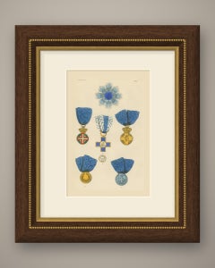 Sardinia, Civil Merit and Military Valor Medals, Plate LXXII, 1844