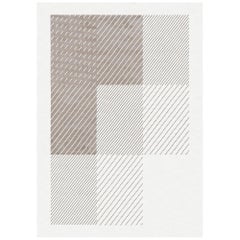 Sardinia, tapis moderne en laine beige noué à la main