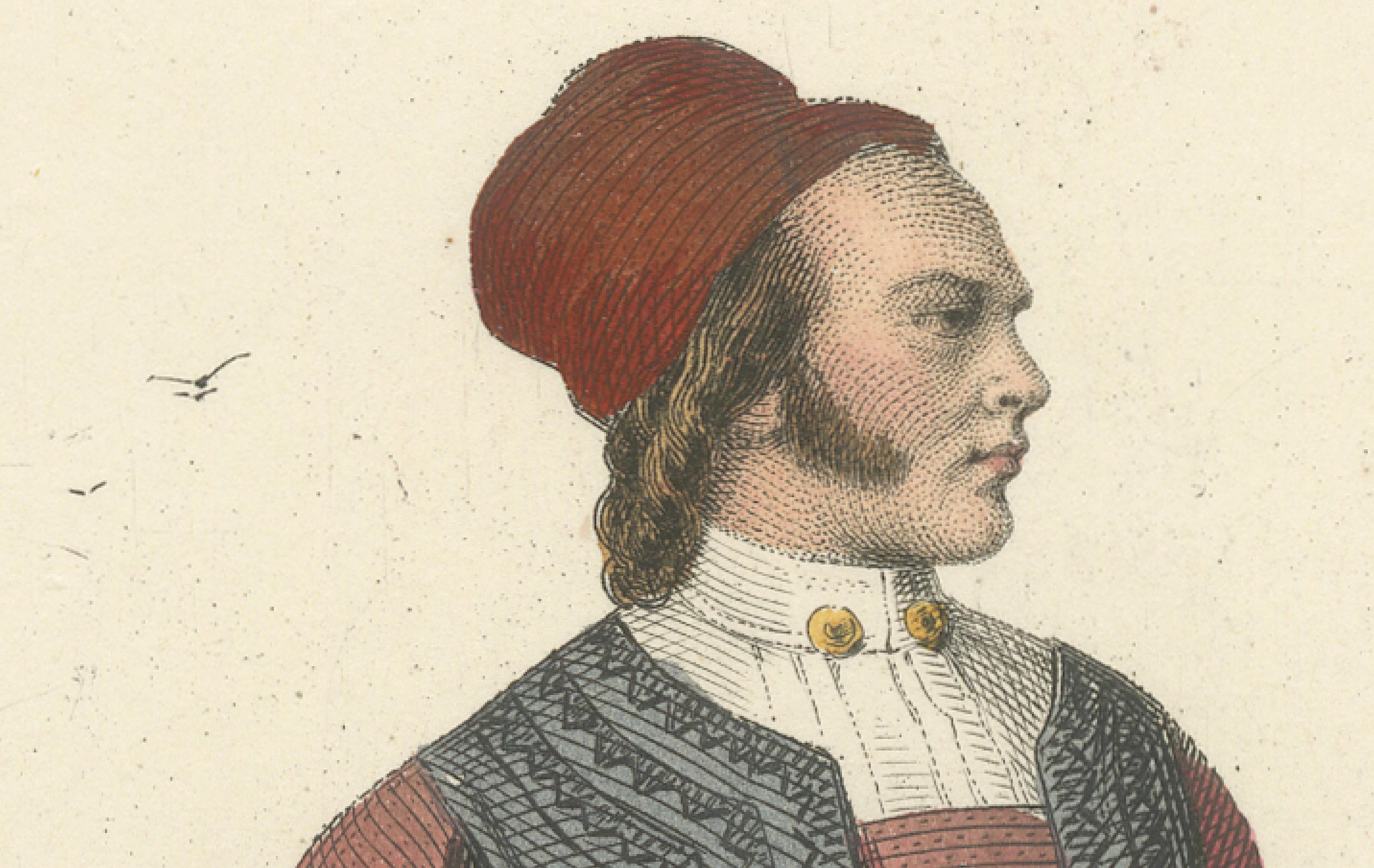 Sardischer Metzger Druck Cagliari Italien 1853 von Compte-Calix - Handkolorierte Litho im Angebot 4