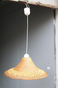 Sardinian Dome Chandelier Hand-Woven Straw Midcentuy Italy Design