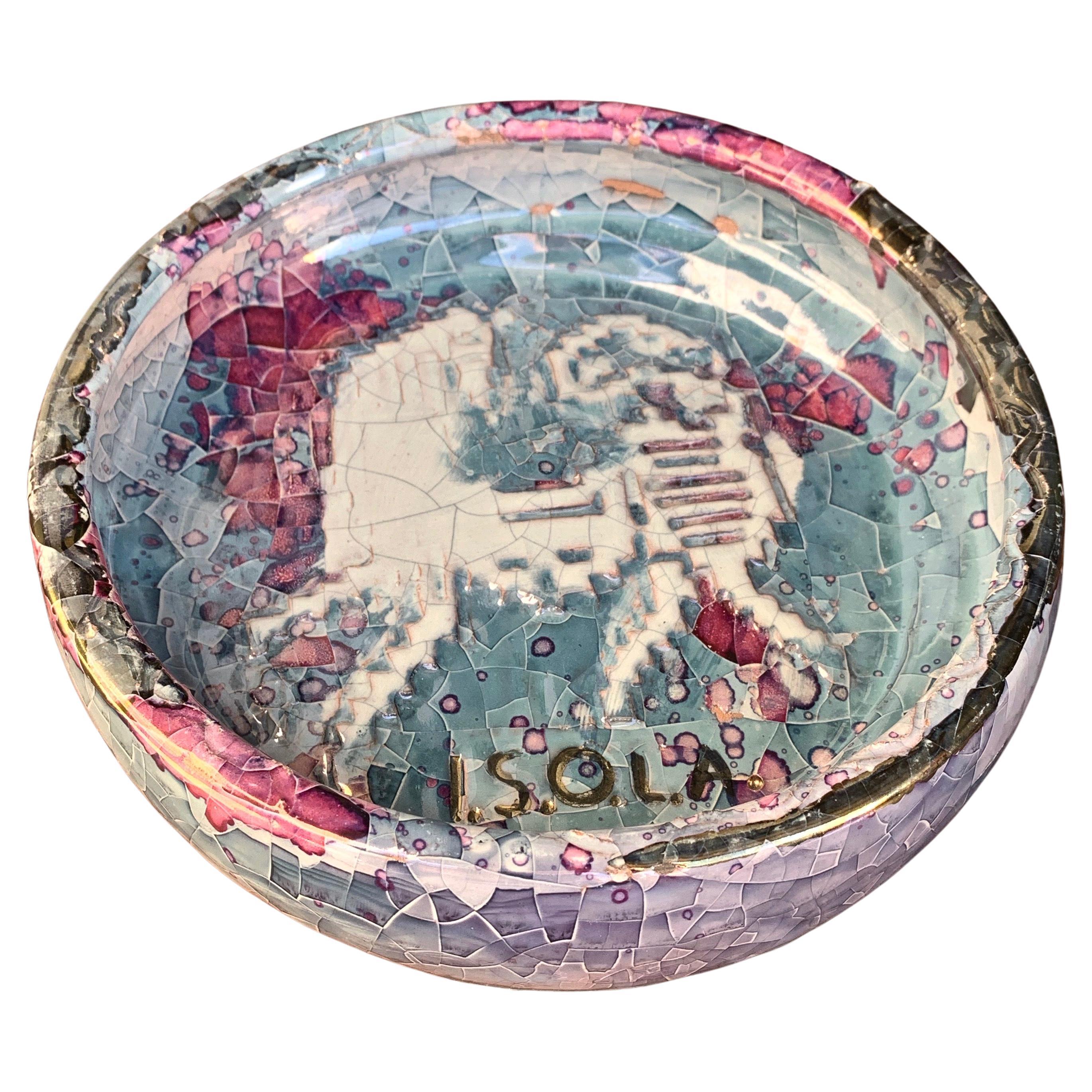 Sardinian polychrome ceramics by Claudio Pulli for Isola. Italy 1970s
