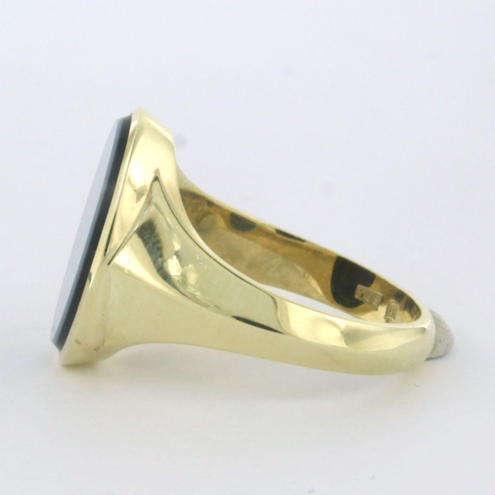 Men's Sardonyx Signet Ring 14k yellow gold Ringsize 10.5