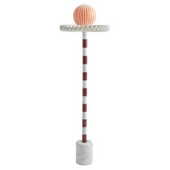 Sare Lamp in Cherry by Merve Kahraman, Marble Milk Glass & Hand-Painted Glass