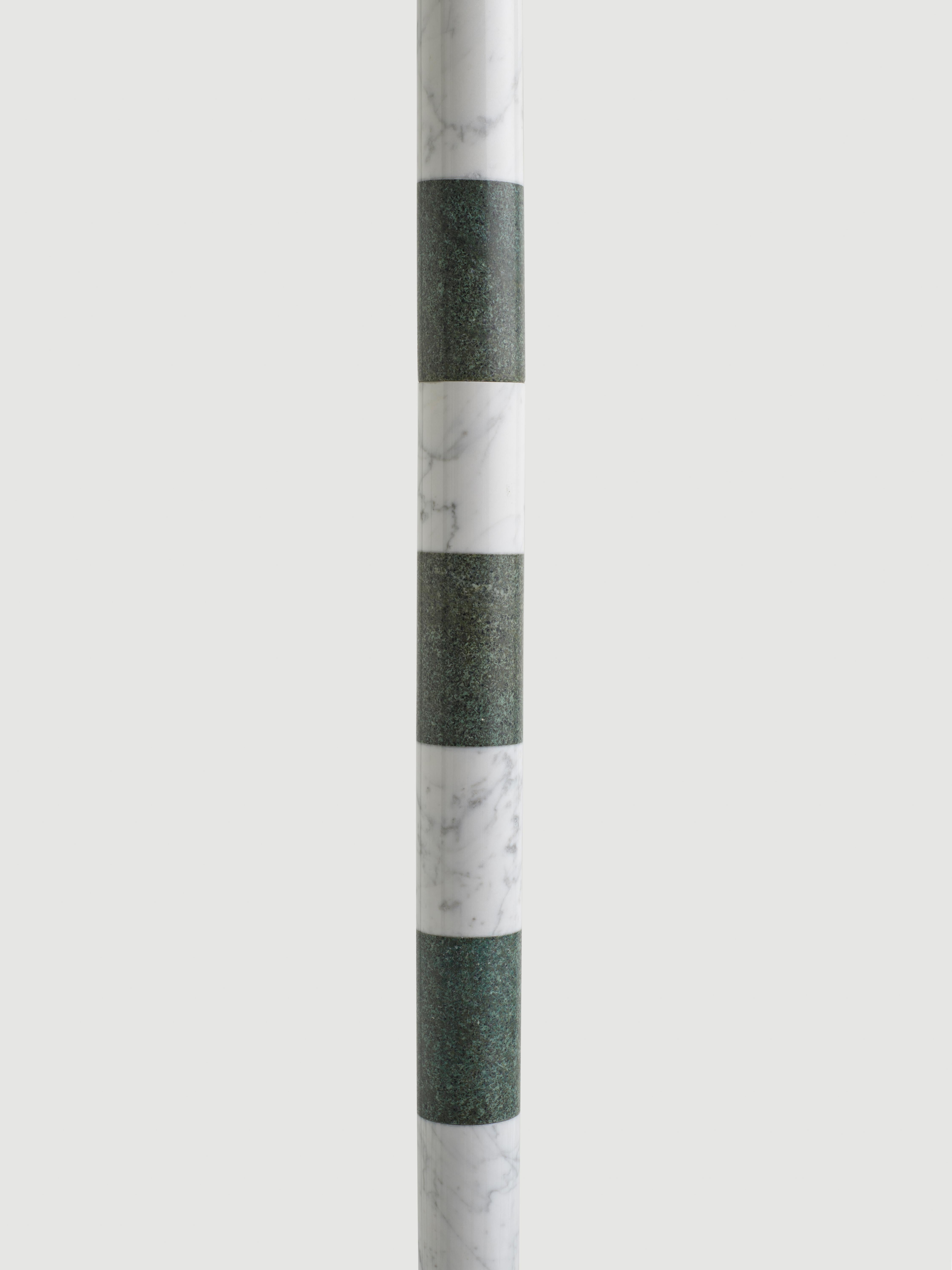 Sare Lamp in Green by Merve Kahraman, Marble Milk Glass & Hand-Painted Glass In New Condition For Sale In New York, NY