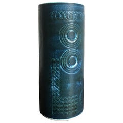 Sarek di Olle Alberius per Rörstrand Vaso medio scandinavo blu, anni '60