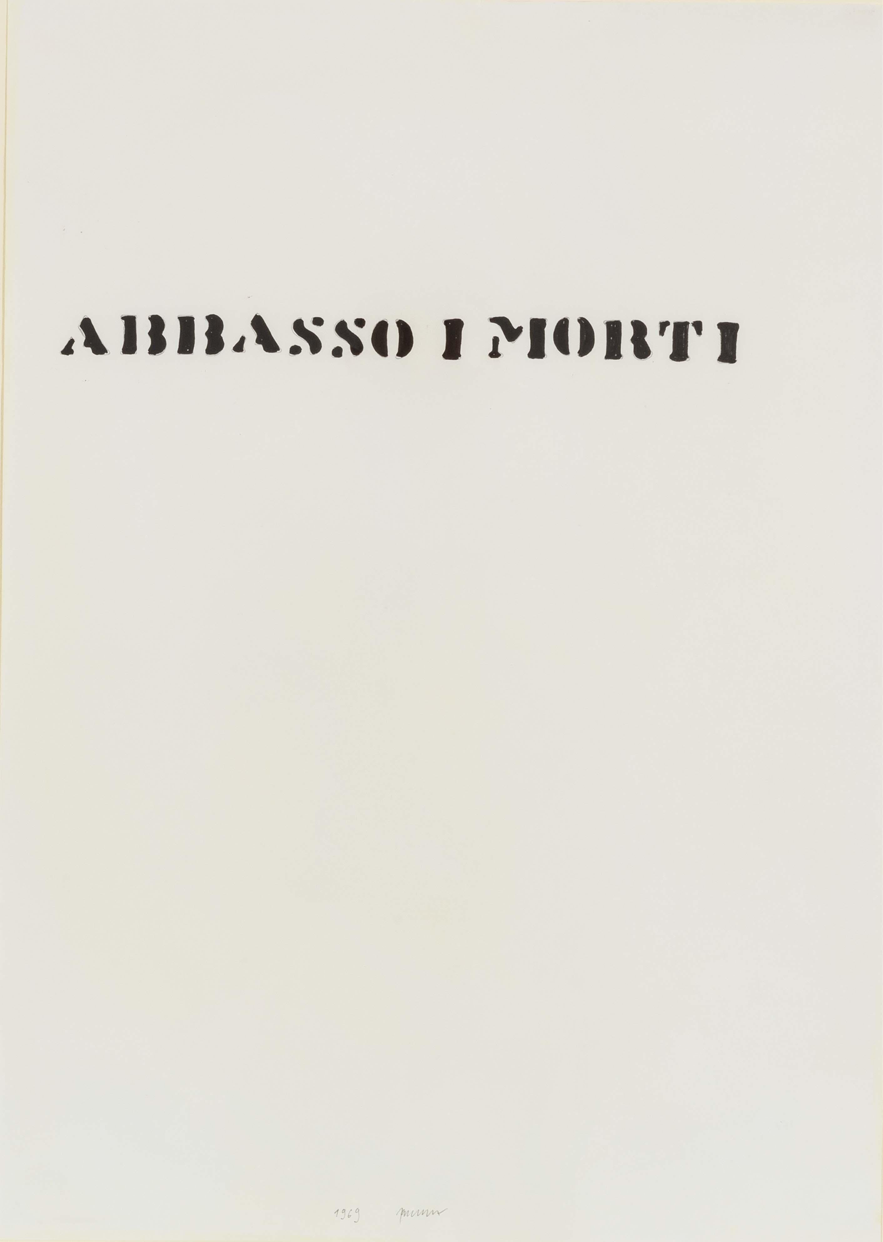 Werk aus den späten 1960er Jahren, signiert und datiert auf der Vorderseite, begleitet von einem Echtheitszertifikat auf Fotografie, ausgestellt von der Fondazione Sarenco.
Von der Sarenco-Stiftung, Italien.
Da das Stück aus Italien verschickt wird,