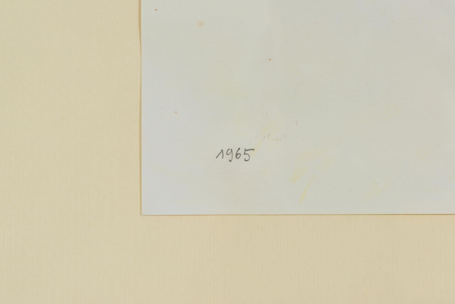Alphanumeric Homage to Stendhal, work from the early 1960s, signed and dated on the front, accompanied by certification of authenticity on photograph issued by the Sarenco Foundation.
Coming from the Sarenco Foundation, Italy.
Poiché il pezzo