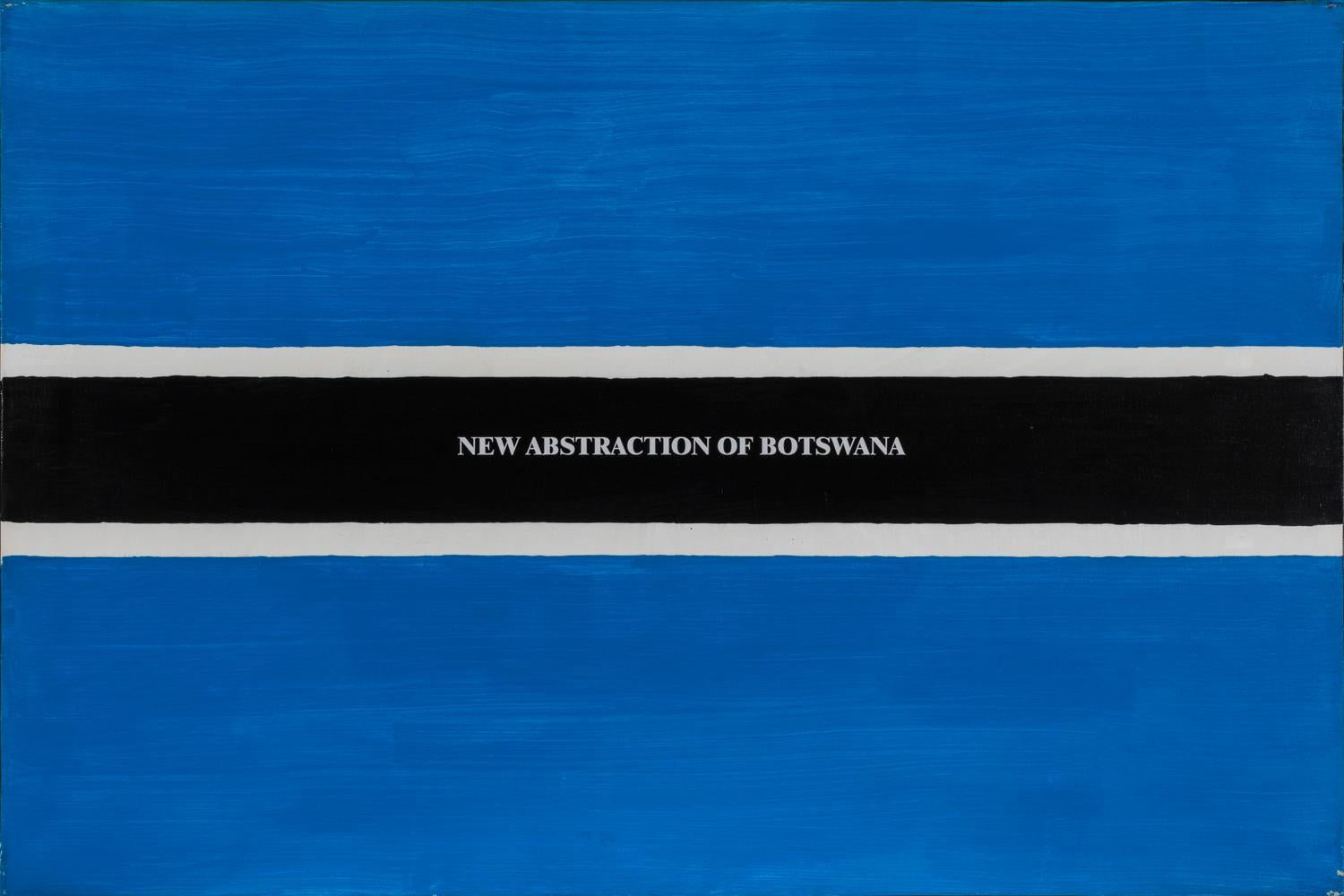 New Abstraction of Botswana 1972-2002, Acrilico su tela, Bandiere, Poesia Visiva
