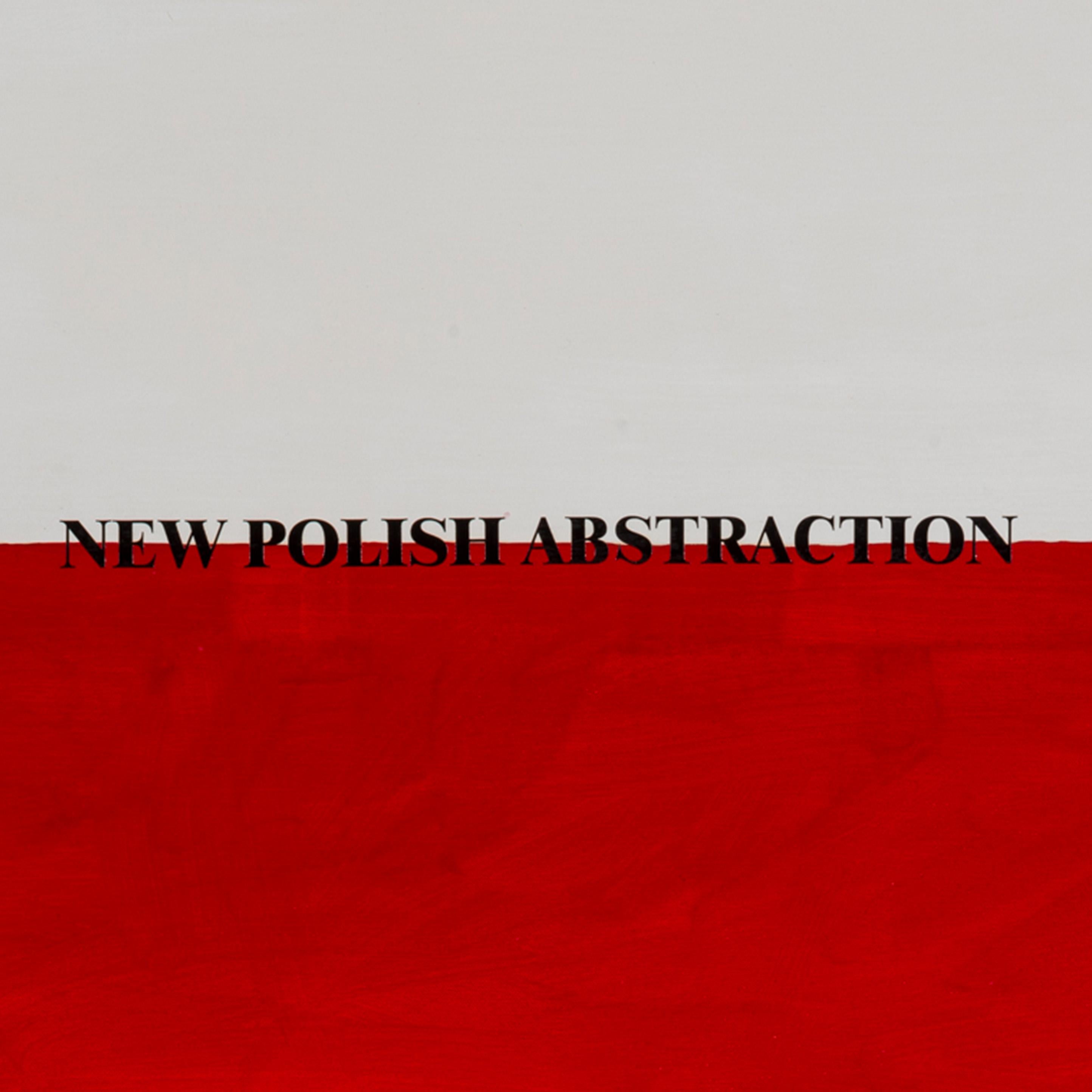 New Polish Abstraction, 1972-2002, Acrylic on canvas, Flags, Visual Poetry - Red Abstract Painting by Sarenco