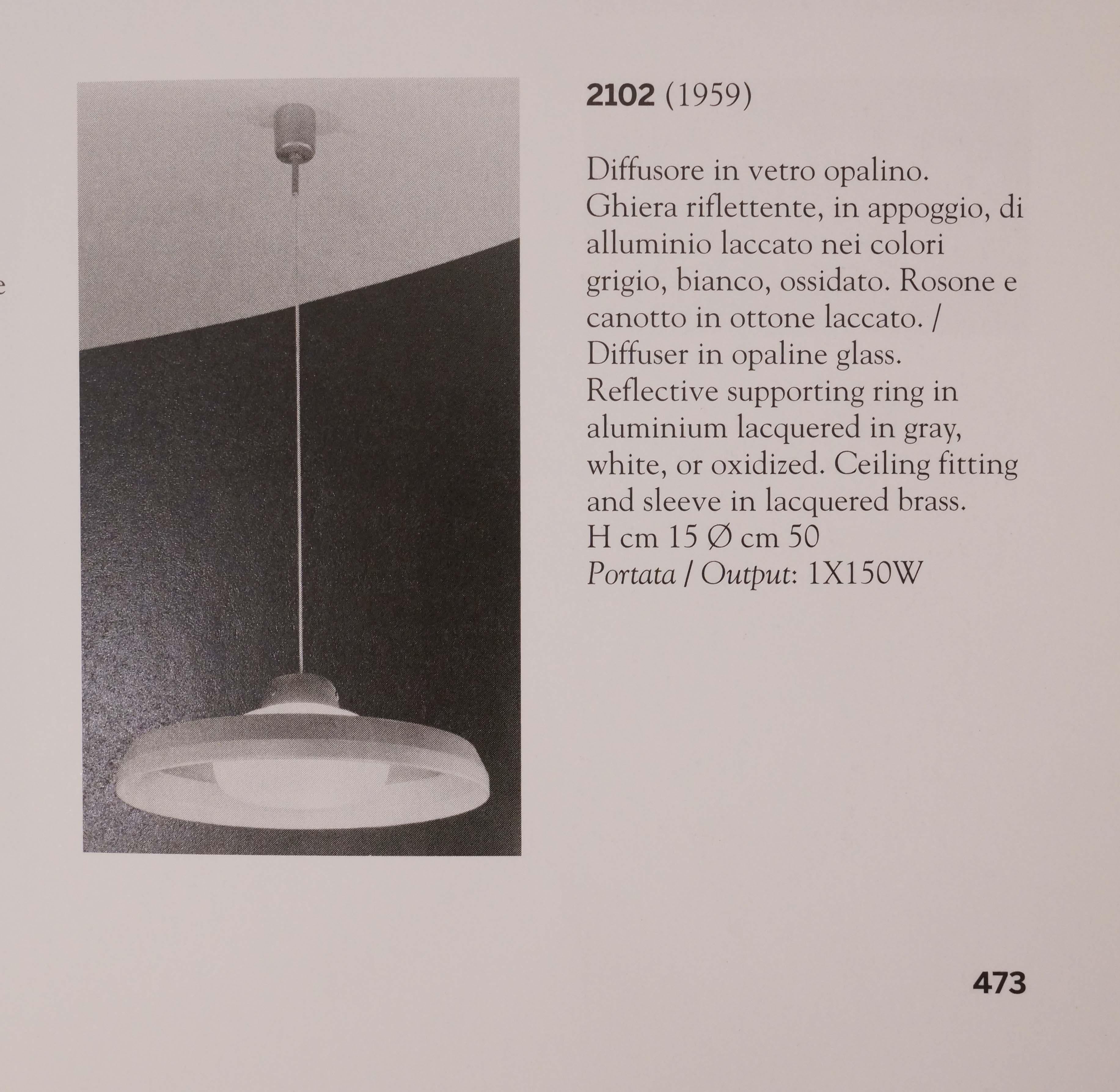 Sarfatti Pendant for Arteluce, Model 2102 For Sale 1