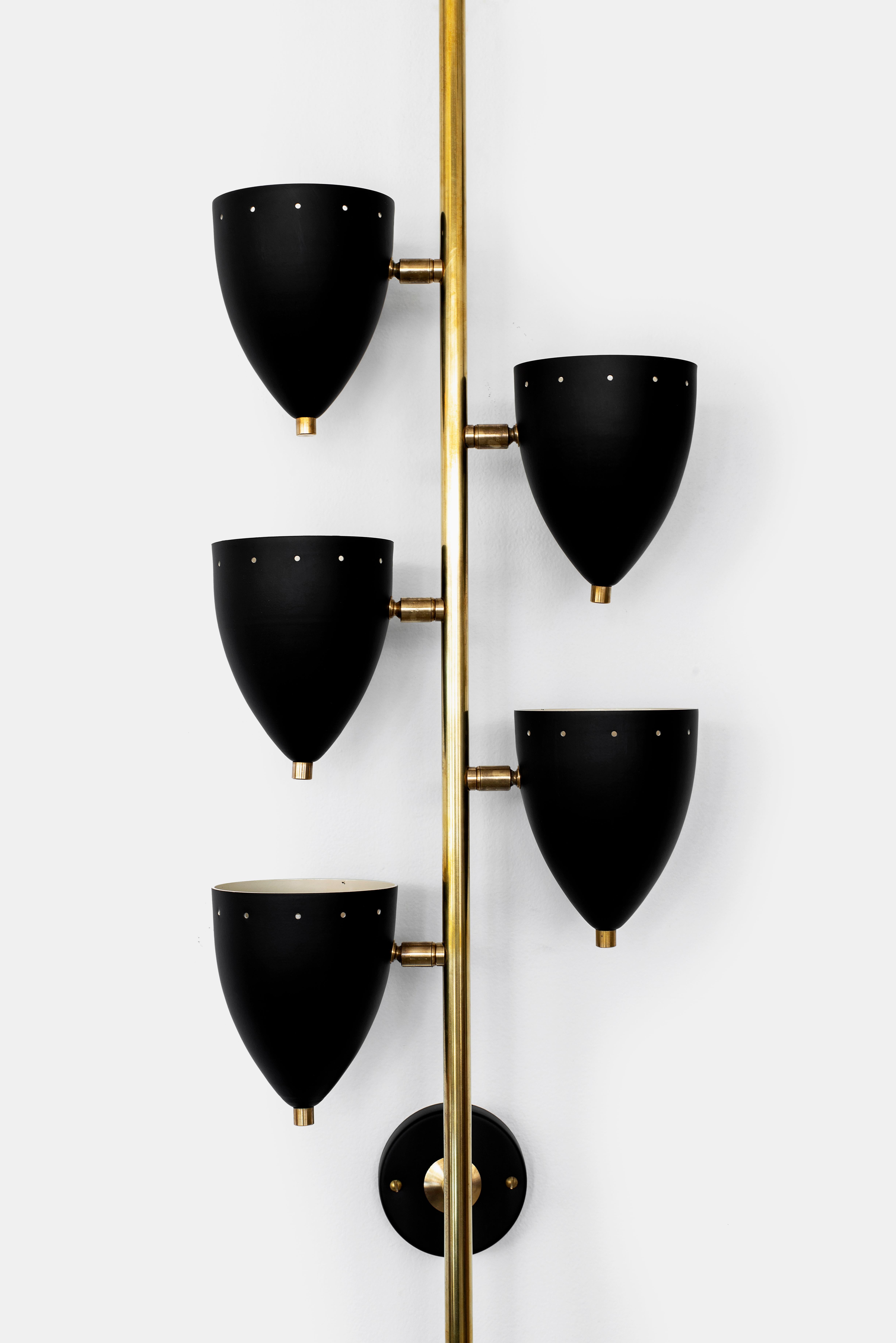 Sarfatti Style Articulating Sconces In New Condition For Sale In Beverly Hills, CA