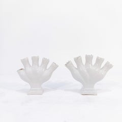 Sargadelos. Paar Keramikvasen im "Finger-Stil", Spanien, Mitte des 19.