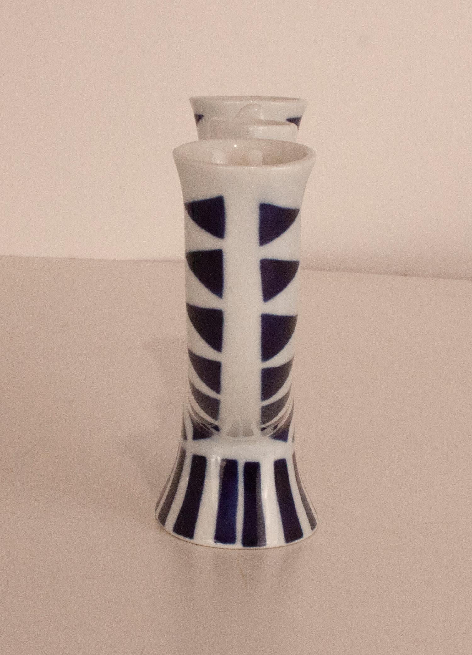 Sargadelos Porcelain Candlestick, 1970s In Good Condition In Barcelona, Cataluna