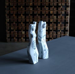 Sargadelos Porcelain Nude Figural Vases, circa 1970
