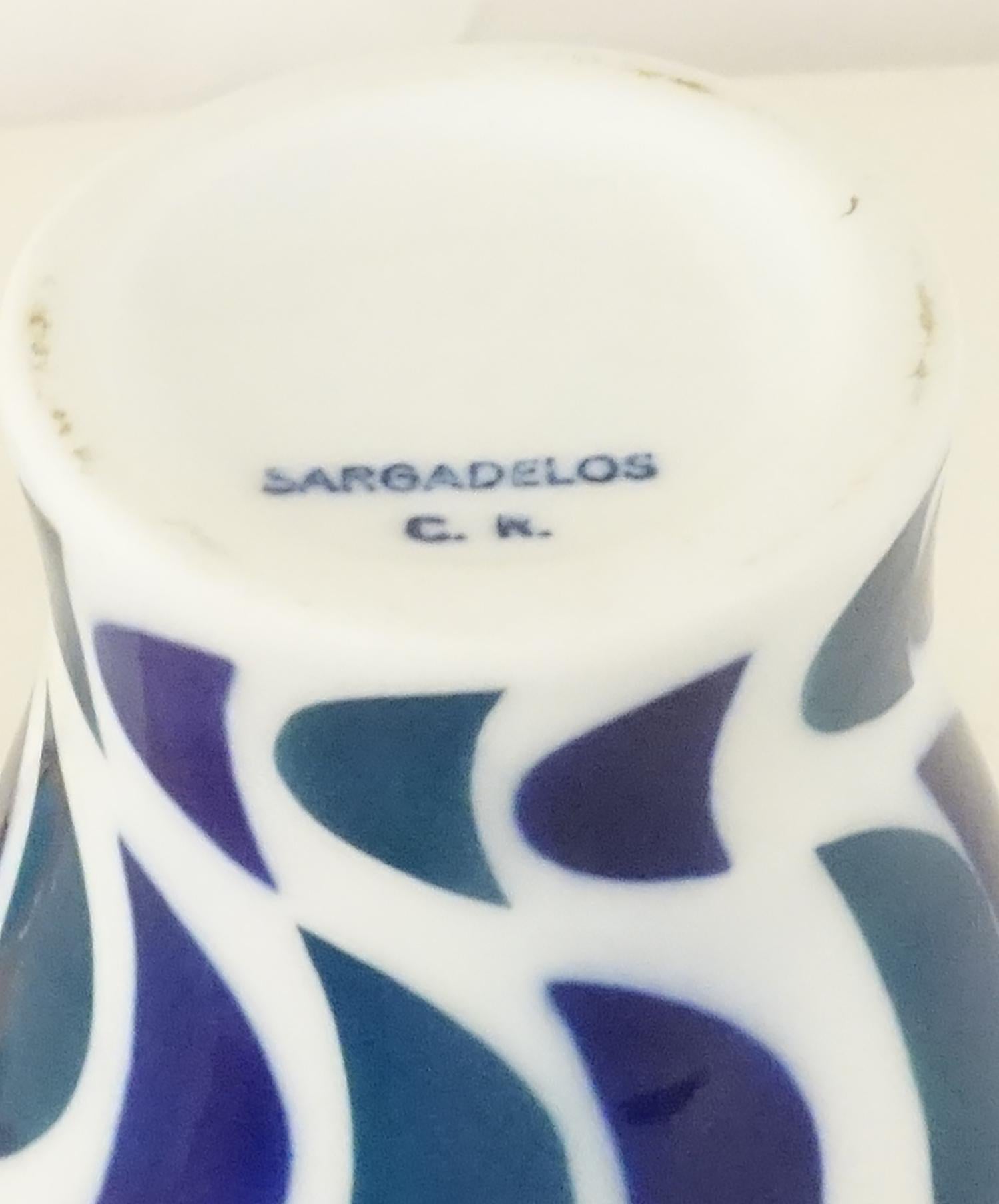 Late 20th Century Sargadelos porcelain vase, 1970's For Sale