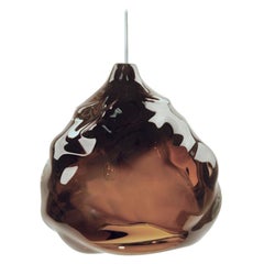 Petite lampe à suspension Happy de Sargasso, en verre soufflé à la main, fabriquée sur commande