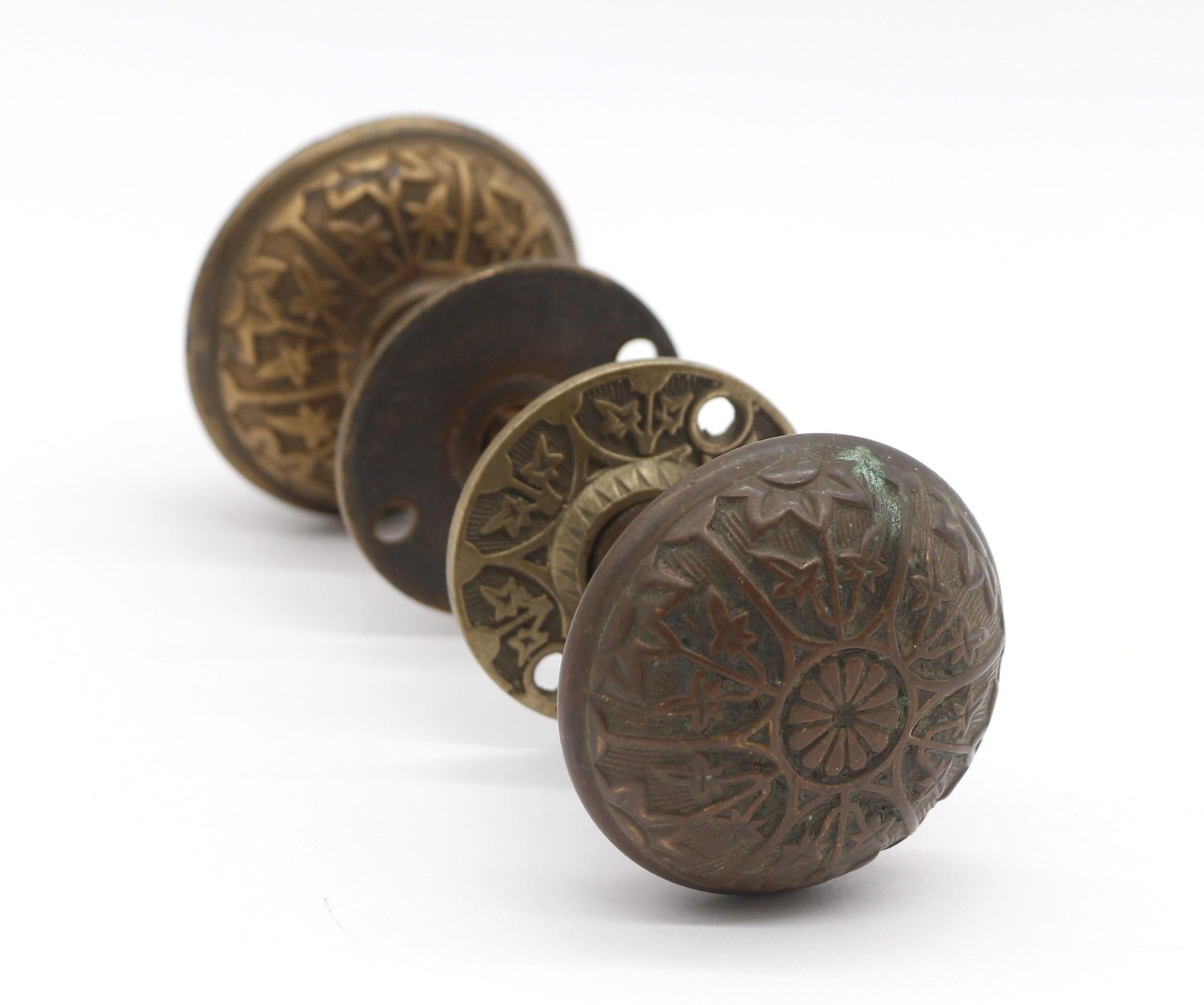 Sargent Bronze Passage Door Knob Set Qty Available Vernacular Style In Good Condition In New York, NY