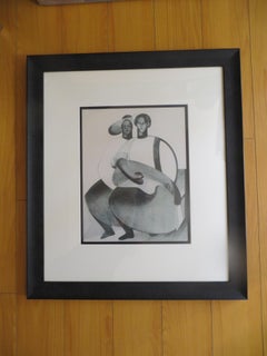 Antique Singing Saints Print from Sargent Jonhson