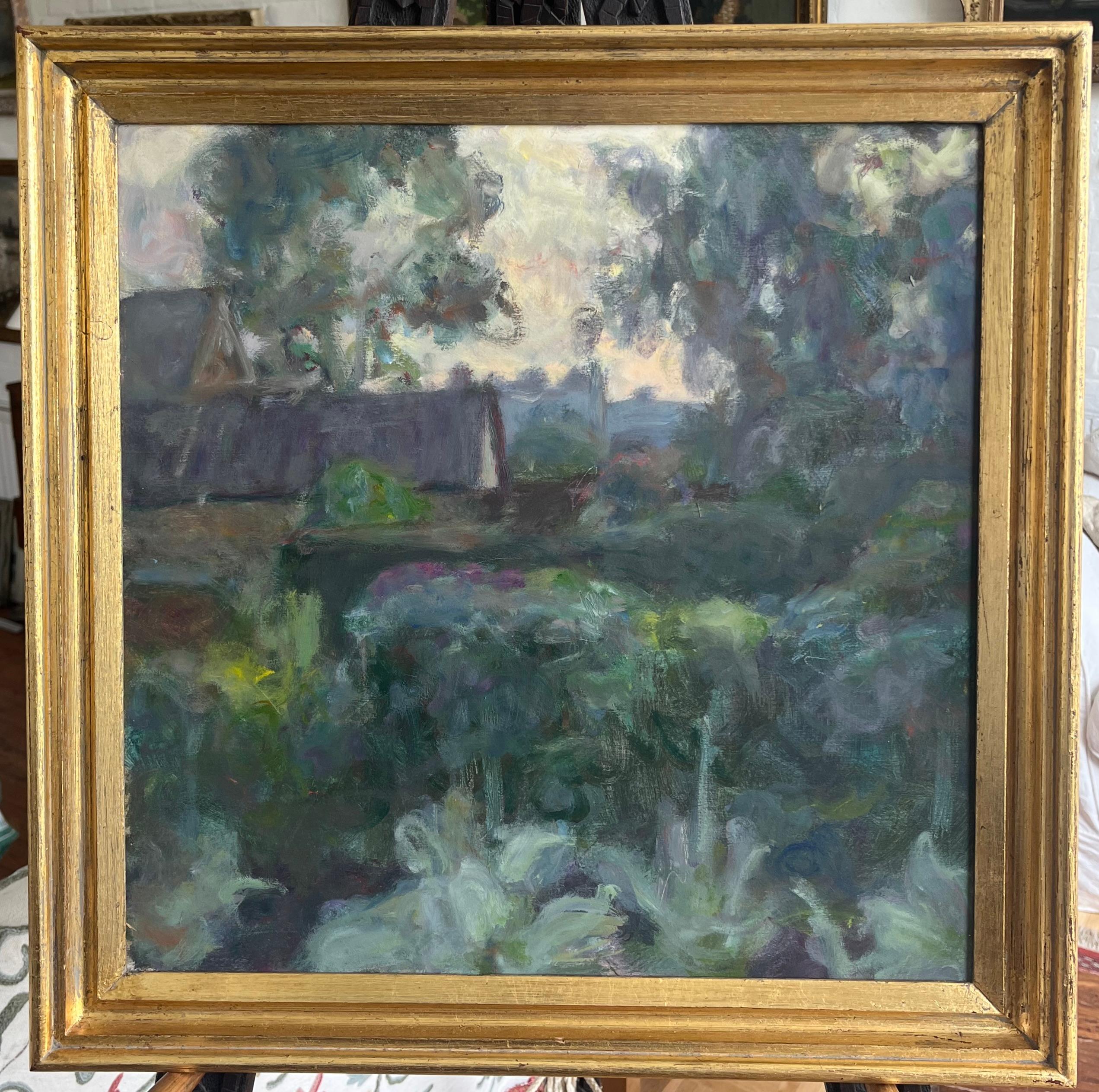Sargy Mann, Modern British, Camberwell School of Art, cottage garden landscape For Sale 8