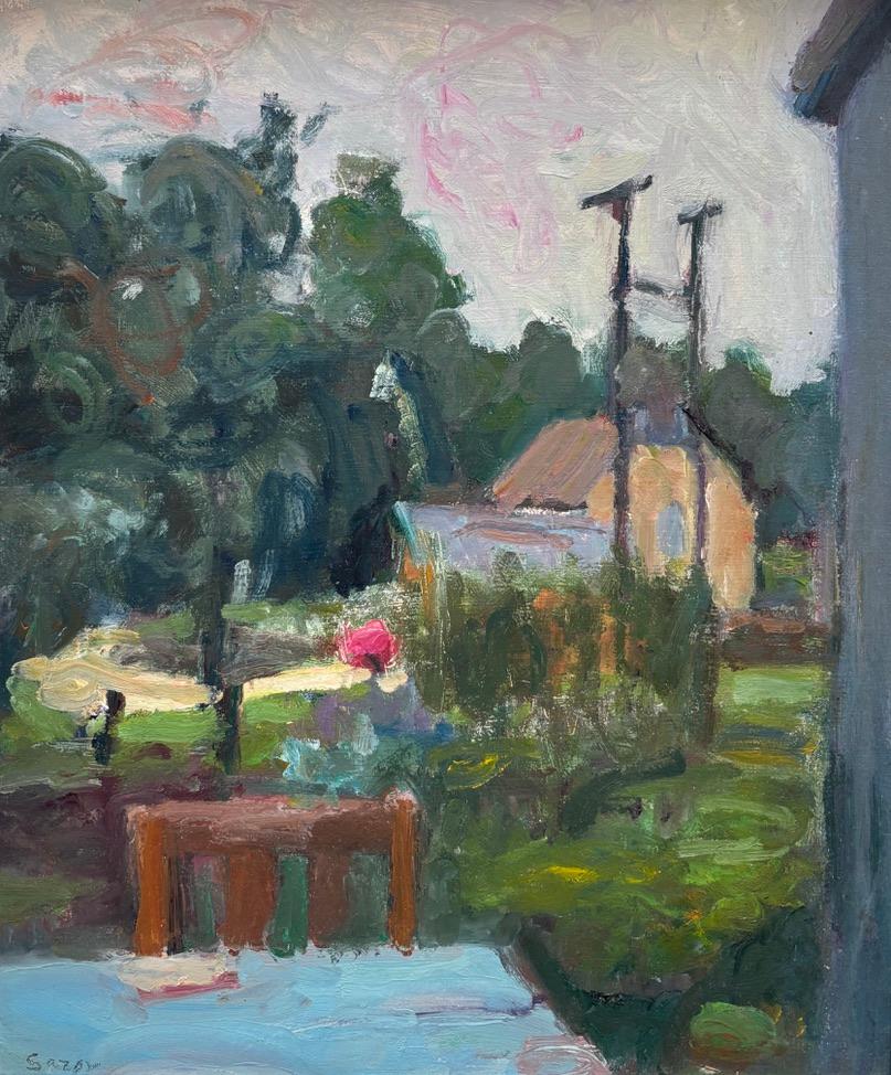 Sargy Mann, Modern British, Camberwell School of Art, Landschaft in Oxfordshire im Angebot 1