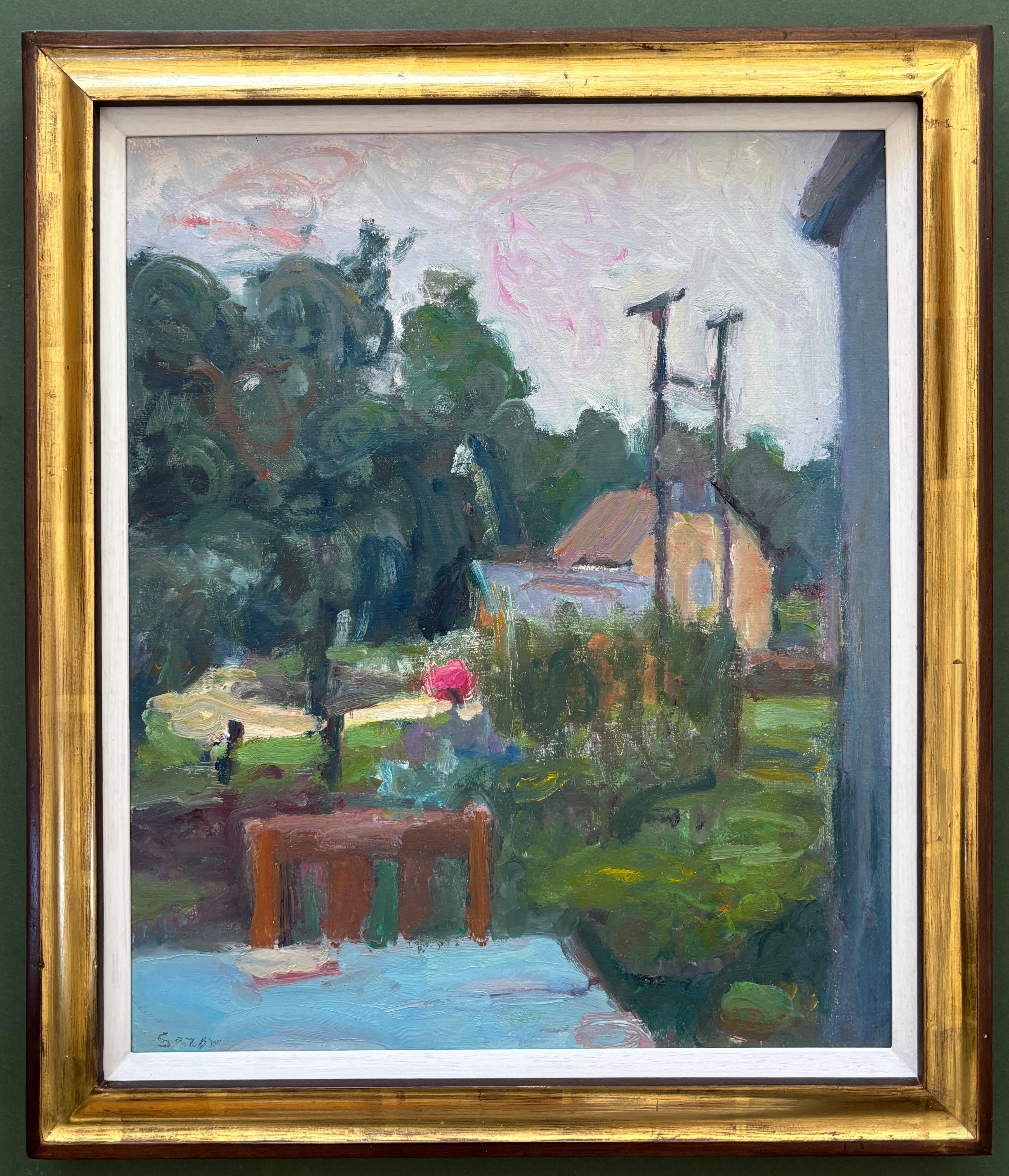 Sargy Mann, Modern British, Camberwell School of Art, Landschaft in Oxfordshire im Angebot 2
