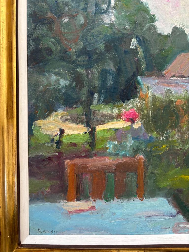 Sargy Mann, Modern British, Camberwell School of Art, Landschaft in Oxfordshire im Angebot 3