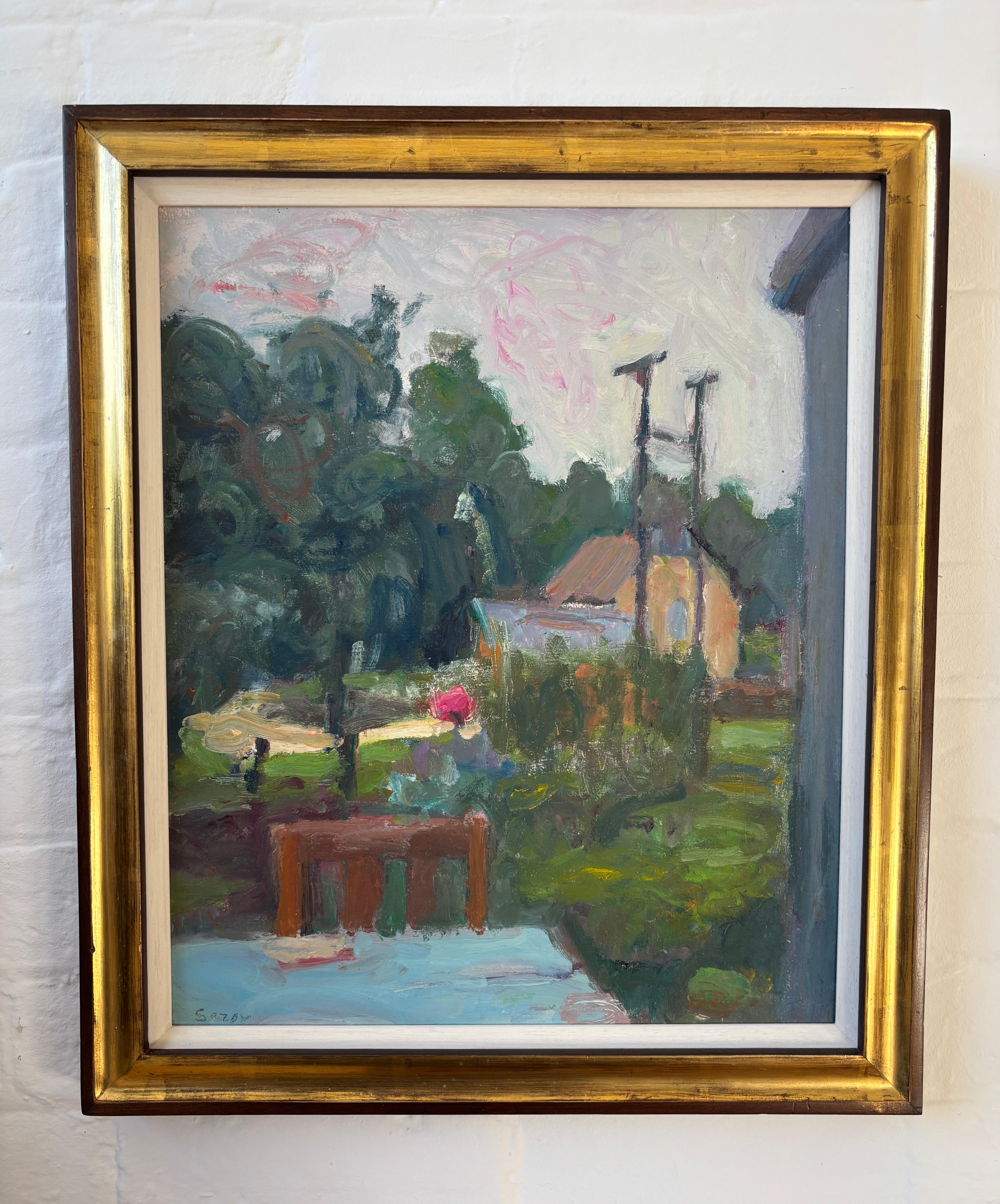 Sargy Mann, Modern British, Camberwell School of Art, Landschaft in Oxfordshire im Angebot 7