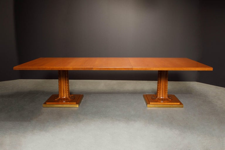 Mid-Century Modern Saridis of Athens Rare Monumental Dining Table by T.H. Robsjohn Gibbings, Signed For Sale