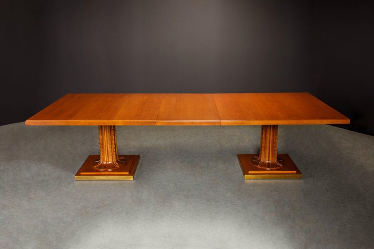 Greek Saridis of Athens Rare Monumental Dining Table by T.H. Robsjohn Gibbings, Signed For Sale